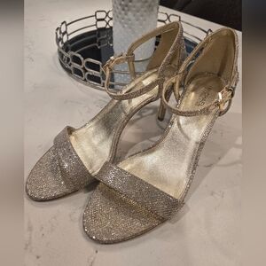 Michael Kors Shimmering Gold Party Heels